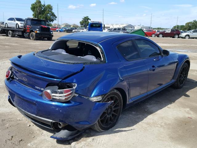 JM1FE17N840138300 - 2004 MAZDA RX8 BLUE photo 4