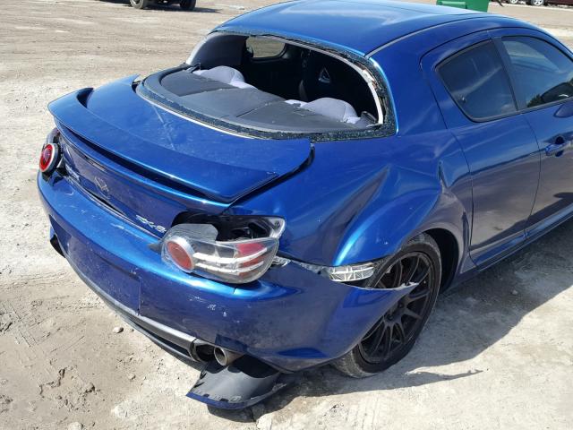 JM1FE17N840138300 - 2004 MAZDA RX8 BLUE photo 9