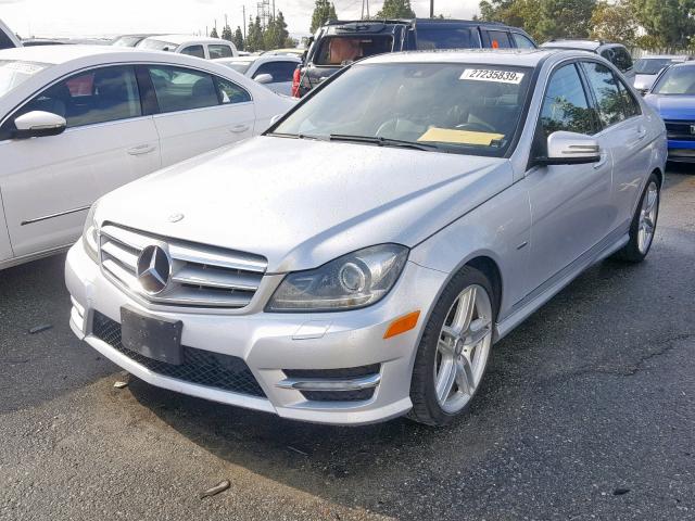 WDDGF4HB9CR215828 - 2012 MERCEDES-BENZ C 250 SILVER photo 2