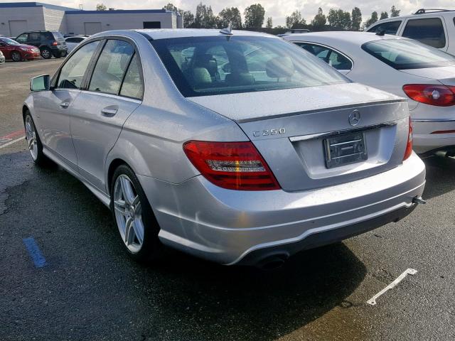 WDDGF4HB9CR215828 - 2012 MERCEDES-BENZ C 250 SILVER photo 3