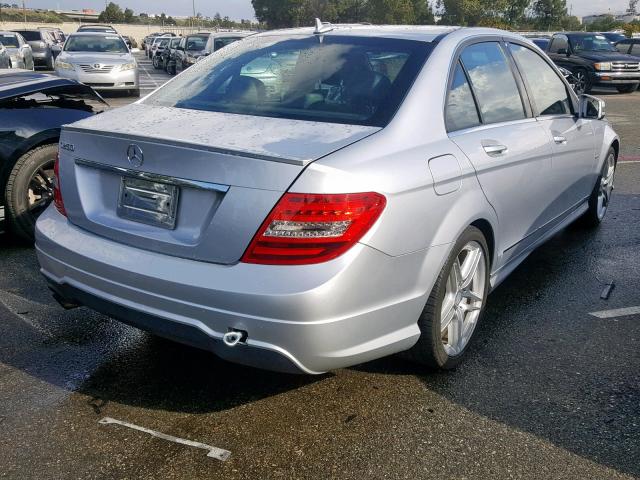 WDDGF4HB9CR215828 - 2012 MERCEDES-BENZ C 250 SILVER photo 4