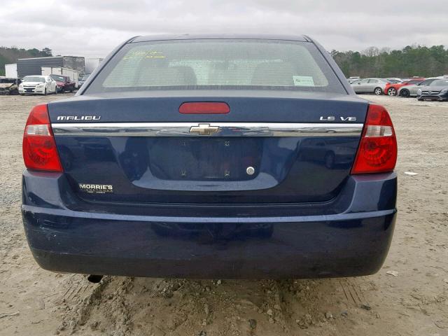 1G1ZS51856F238248 - 2006 CHEVROLET MALIBU LS BLUE photo 9