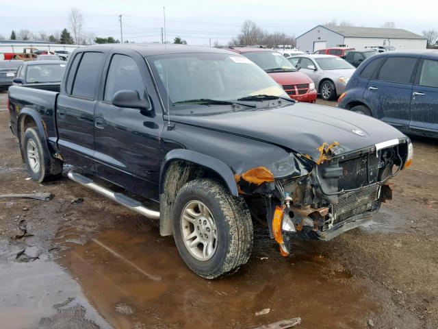 1D7HL38N04S768296 - 2004 DODGE DAKOTA QUA BLACK photo 1