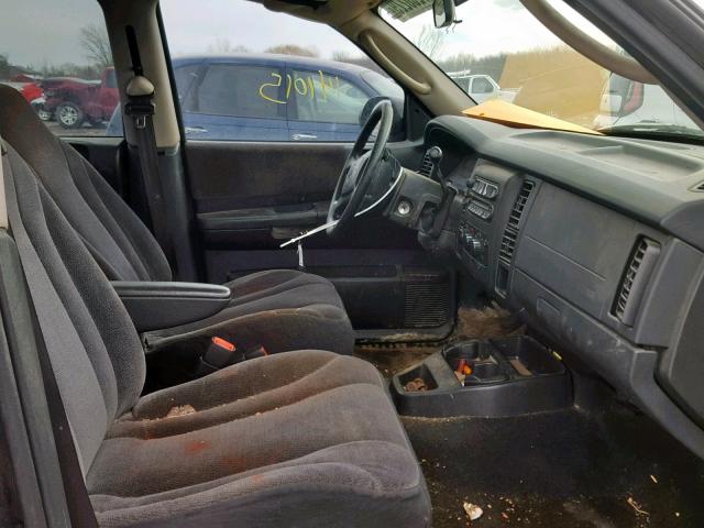 1D7HL38N04S768296 - 2004 DODGE DAKOTA QUA BLACK photo 5