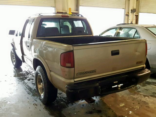 1GTDT13W51K137505 - 2001 GMC SONOMA TAN photo 3