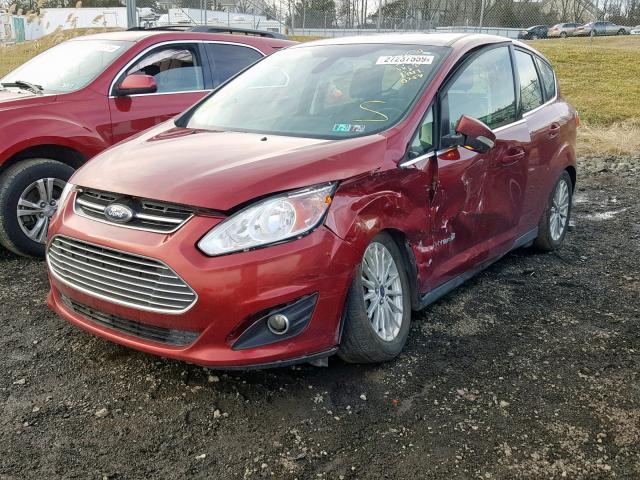 1FADP5BU1EL500254 - 2014 FORD C-MAX SEL RED photo 2