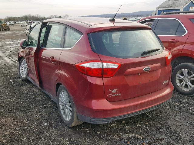 1FADP5BU1EL500254 - 2014 FORD C-MAX SEL RED photo 3