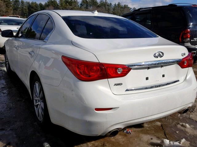 JN1BV7AR8EM692124 - 2014 INFINITI Q50 BASE WHITE photo 3