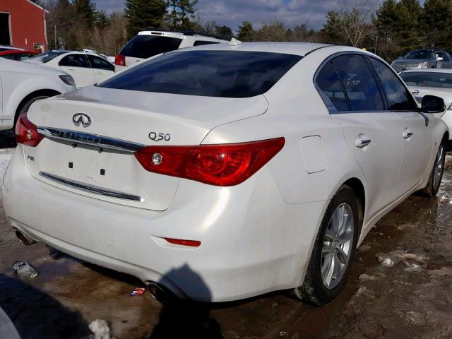 JN1BV7AR8EM692124 - 2014 INFINITI Q50 BASE WHITE photo 4