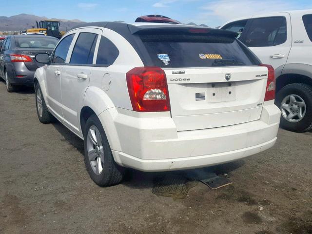 1B3CB4HA9AD630154 - 2010 DODGE CALIBER SX WHITE photo 3