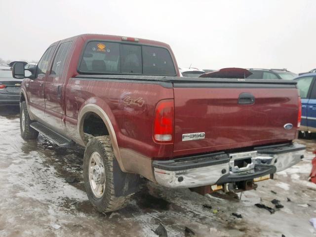 1FTWW31P85ED11305 - 2005 FORD F350 SRW S RED photo 3