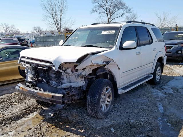 5TDBT48A14S206497 - 2004 TOYOTA SEQUOIA LI WHITE photo 2