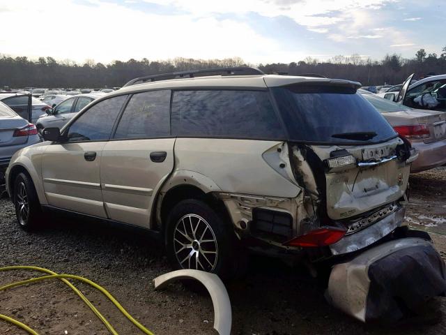 4S4BP61C377320491 - 2007 SUBARU LEGACY OUT TAN photo 3