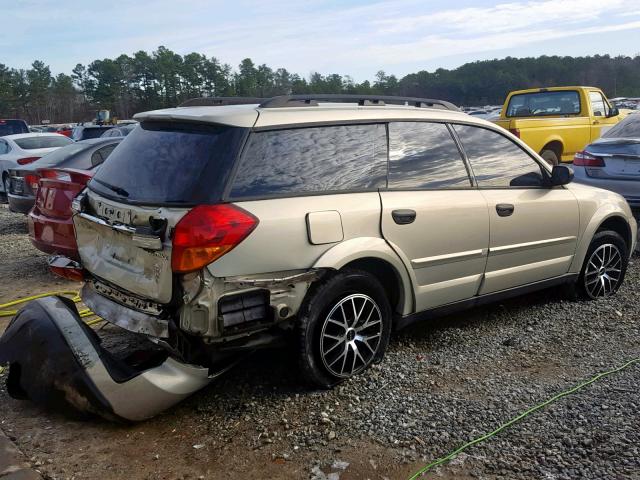 4S4BP61C377320491 - 2007 SUBARU LEGACY OUT TAN photo 4