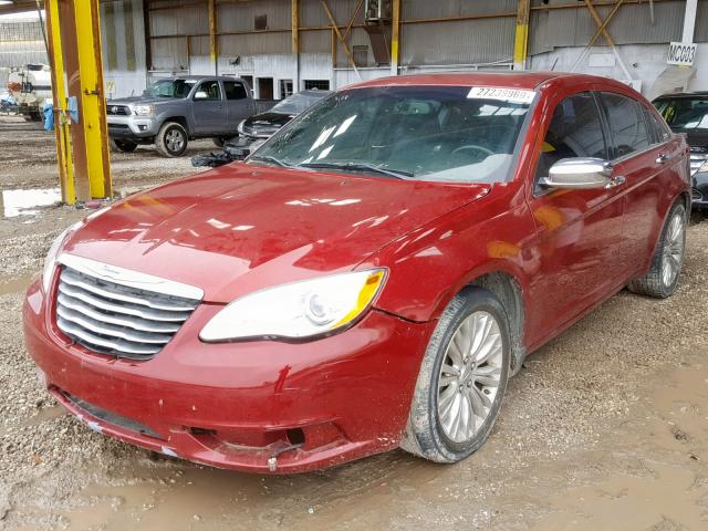 1C3BC2FG7BN504362 - 2011 CHRYSLER 200 LIMITE RED photo 2