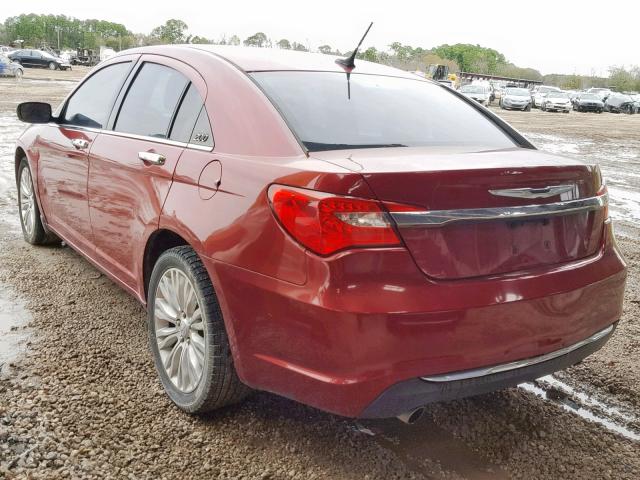 1C3BC2FG7BN504362 - 2011 CHRYSLER 200 LIMITE RED photo 3