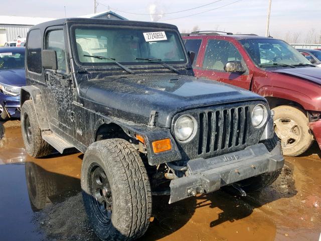 1J4FA29P12P721452 - 2002 JEEP WRANGLER / BLACK photo 1