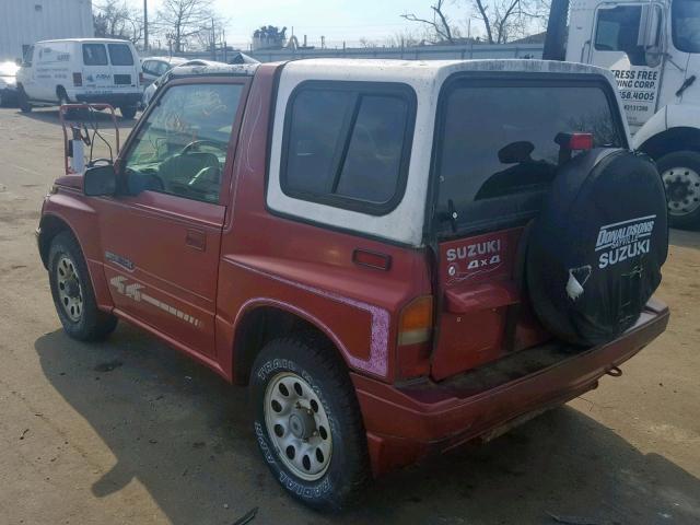 2S3TA02C5R6411272 - 1994 SUZUKI SIDEKICK J RED photo 3