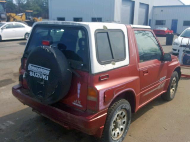 2S3TA02C5R6411272 - 1994 SUZUKI SIDEKICK J RED photo 4