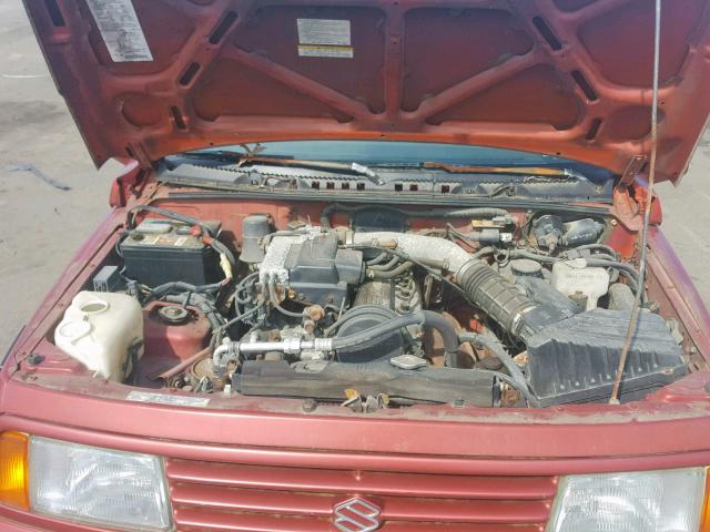 2S3TA02C5R6411272 - 1994 SUZUKI SIDEKICK J RED photo 7