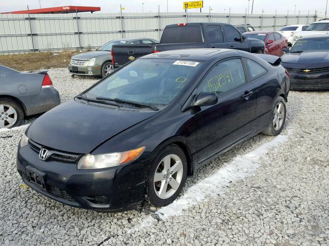 2HGFG12988H549008 - 2008 HONDA CIVIC EXL BLACK photo 2