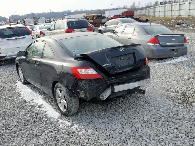 2HGFG12988H549008 - 2008 HONDA CIVIC EXL BLACK photo 3