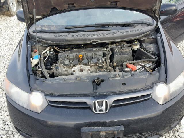 2HGFG12988H549008 - 2008 HONDA CIVIC EXL BLACK photo 7