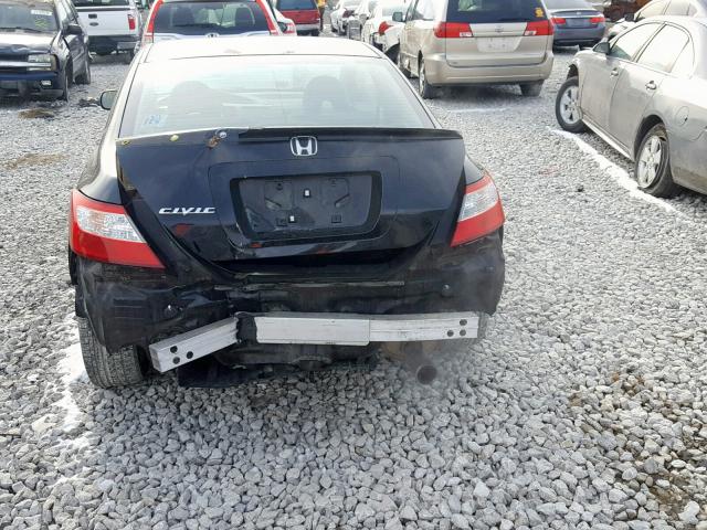 2HGFG12988H549008 - 2008 HONDA CIVIC EXL BLACK photo 9