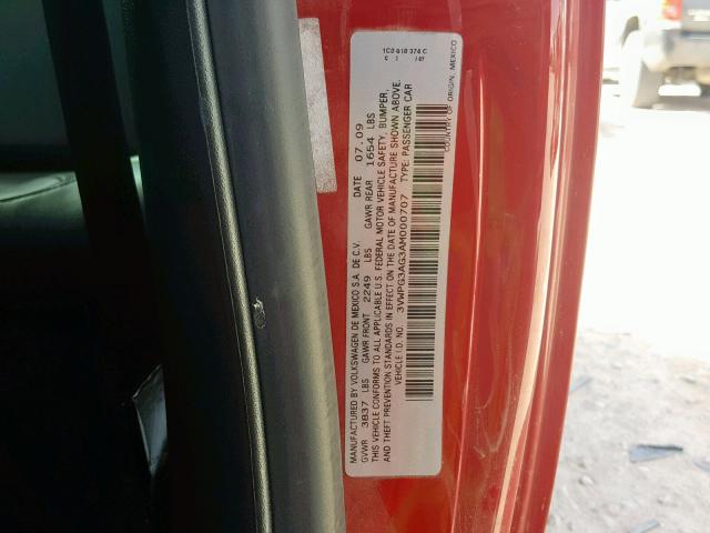 3VWPG3AG3AM000707 - 2010 VOLKSWAGEN NEW BEETLE Rot Foto 10