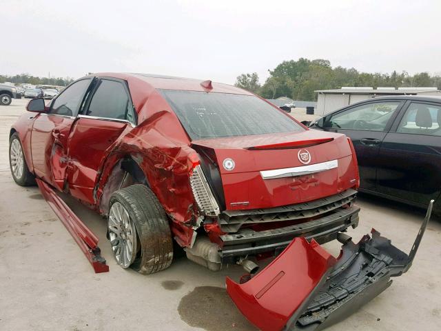 1G6DP5ED8B0124190 - 2011 CADILLAC CTS PREMIU RED photo 3