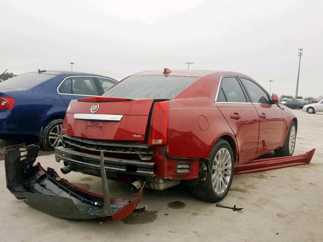 1G6DP5ED8B0124190 - 2011 CADILLAC CTS PREMIU RED photo 4