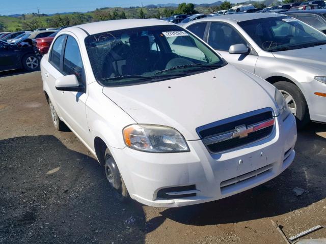 KL1TD56E19B402748 - 2009 CHEVROLET AVEO LS WHITE photo 1