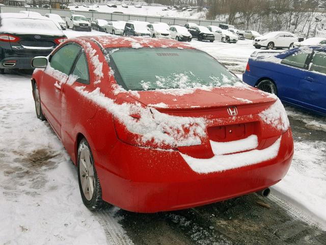 2HGFG12928H547268 - 2008 HONDA CIVIC EXL RED photo 3