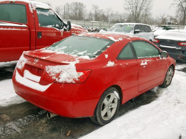 2HGFG12928H547268 - 2008 HONDA CIVIC EXL RED photo 4