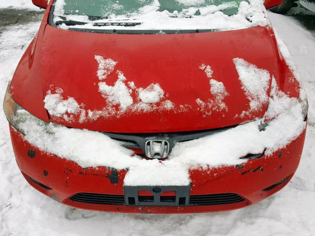 2HGFG12928H547268 - 2008 HONDA CIVIC EXL RED photo 7