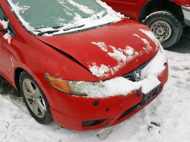 2HGFG12928H547268 - 2008 HONDA CIVIC EXL RED photo 9