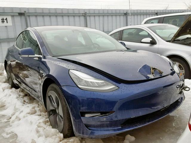 5YJ3E1EB6JF127045 - 2018 TESLA MODEL 3 BLUE photo 1