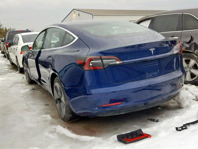 5YJ3E1EB6JF127045 - 2018 TESLA MODEL 3 BLUE photo 3