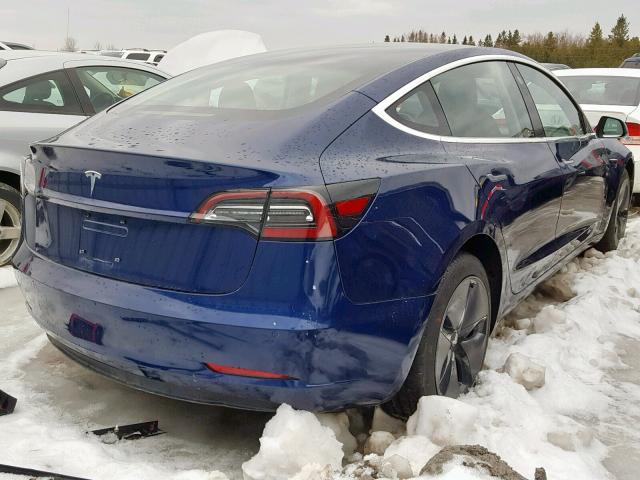 5YJ3E1EB6JF127045 - 2018 TESLA MODEL 3 BLUE photo 4