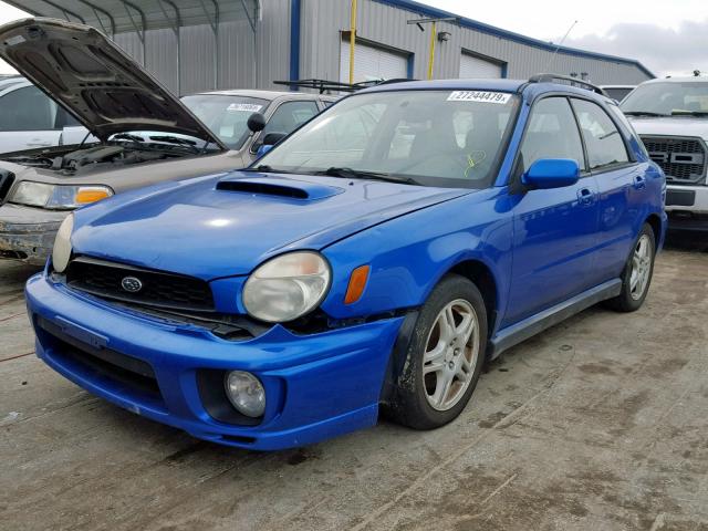 JF1GG29622H800581 - 2002 SUBARU IMPREZA WR BLUE photo 2