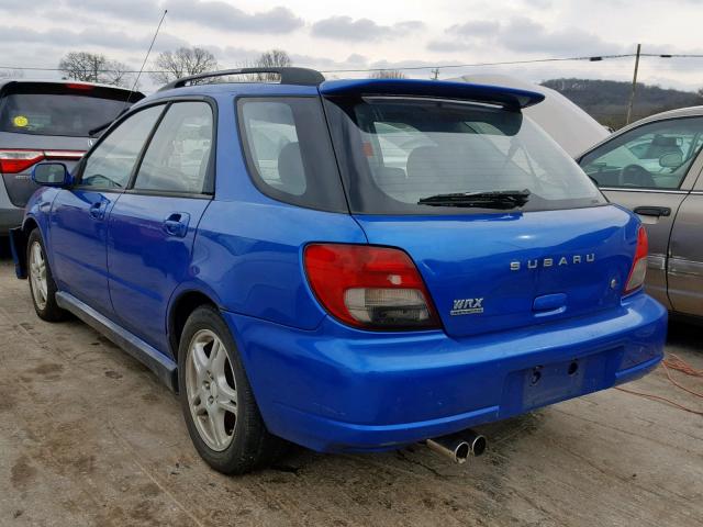 JF1GG29622H800581 - 2002 SUBARU IMPREZA WR BLUE photo 3