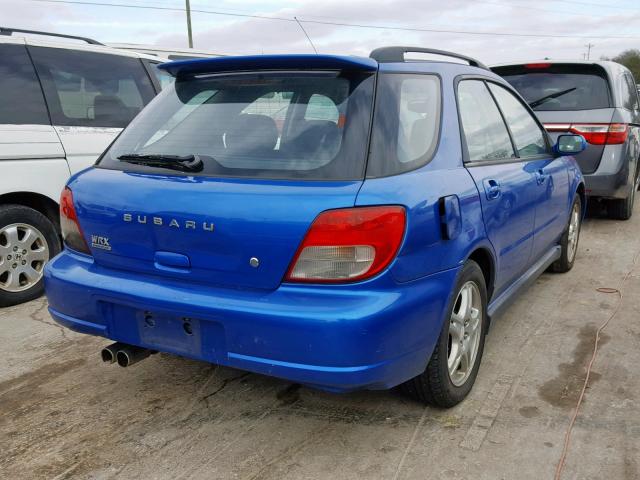 JF1GG29622H800581 - 2002 SUBARU IMPREZA WR BLUE photo 4