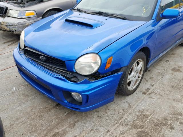 JF1GG29622H800581 - 2002 SUBARU IMPREZA WR BLUE photo 9