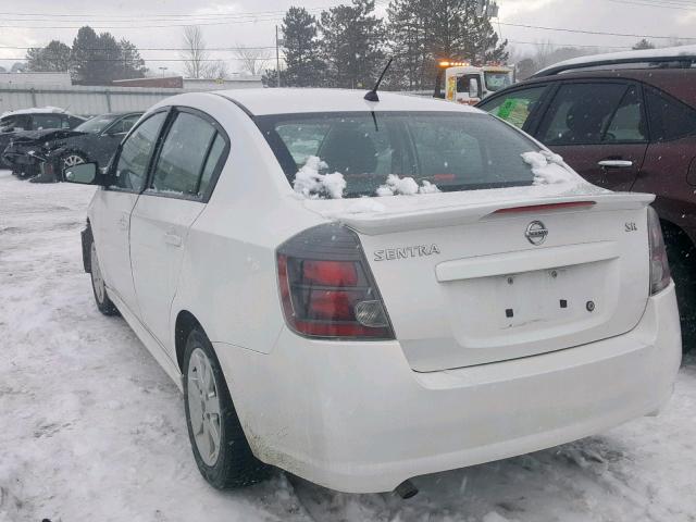 3N1AB6AP3CL638914 - 2012 NISSAN SENTRA 2.0 WHITE photo 3