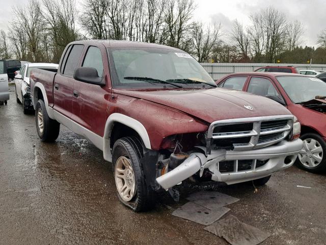 1D7HG48N33S273664 - 2003 DODGE DAKOTA QUA MAROON photo 1