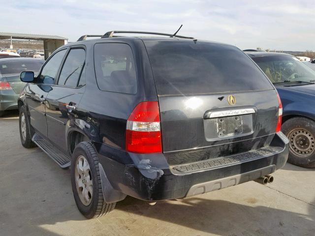 2HNYD18692H531356 - 2002 ACURA MDX TOURIN BLACK photo 3