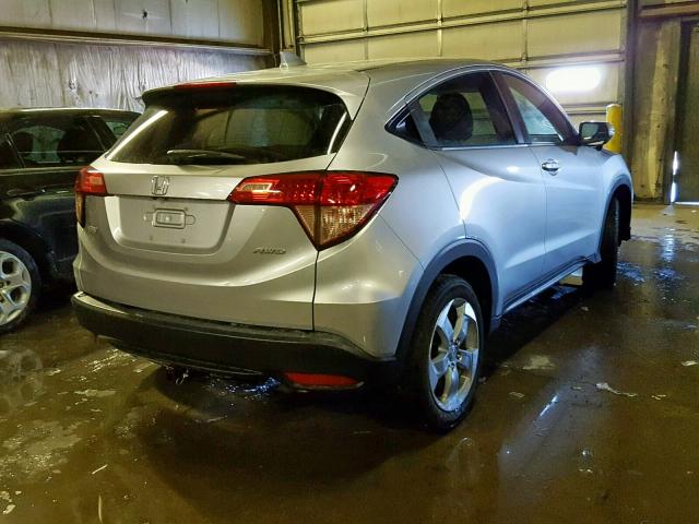 3CZRU6H54GM744197 - 2016 HONDA HR-V EX SILVER photo 4