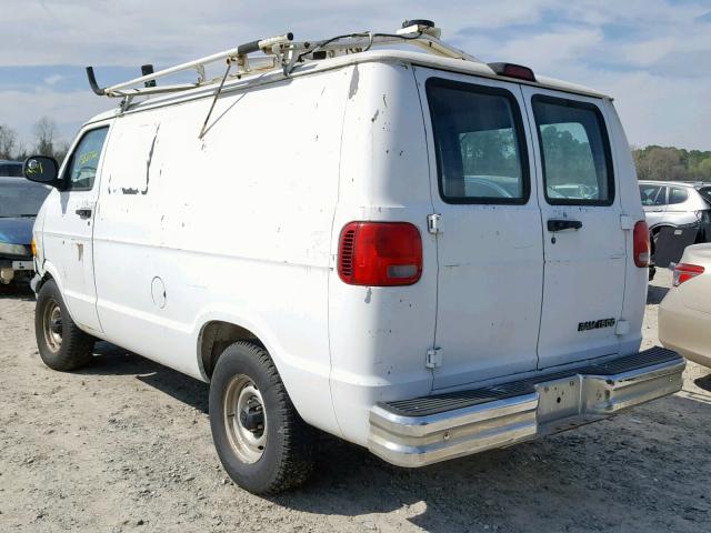 2B7HB11X4YK177143 - 2000 DODGE RAM VAN B1 WHITE photo 3