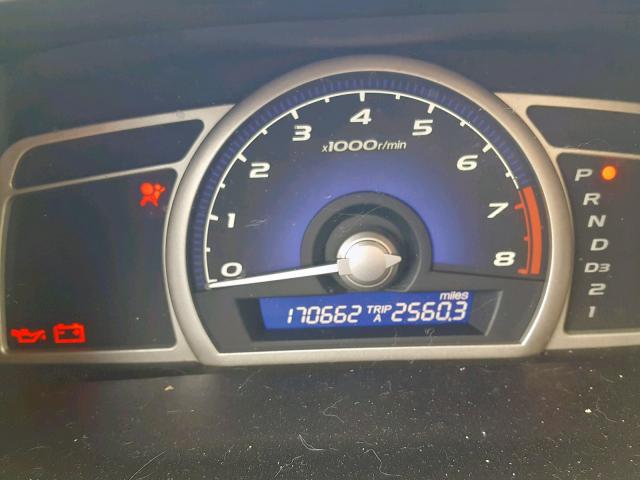 2HGFA16629H500373 - 2009 HONDA CIVIC LX-S BLUE photo 8