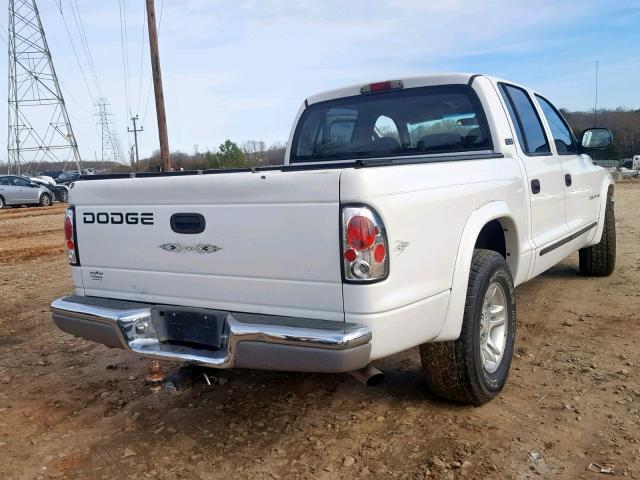 1B7GL2AX51S124851 - 2001 DODGE DAKOTA QUA WHITE photo 4